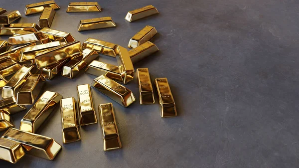 Bunch Goldbars — Stockfoto