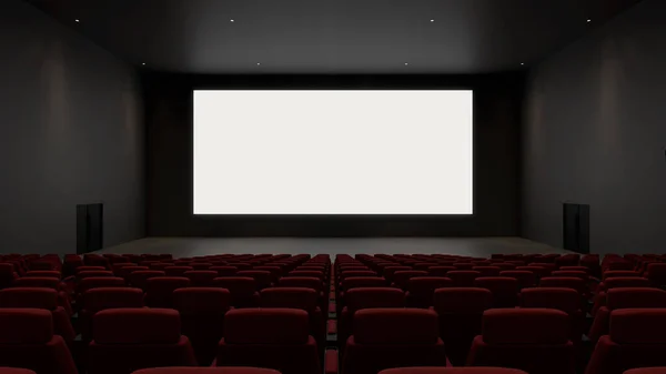 Blank Movie Theater Screen Mockup — Foto Stock