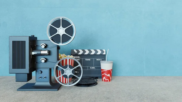 Clapper Board Movie Projector — Stock Photo, Image