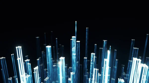 Technologiekonzeptbild Mit Blauen Linien Und Punkten — Stockfoto