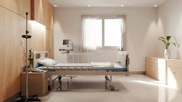 comfortable Hospital room with bed and equipment