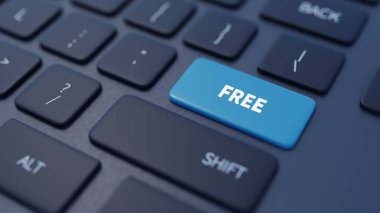Metin Free klavyede, 3d oluşturma