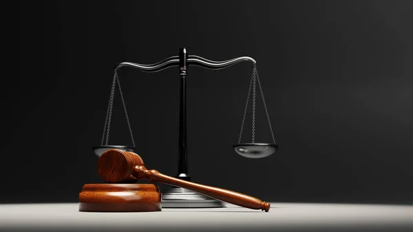 Law Court Gavel Concept Image Rendering — Foto de Stock