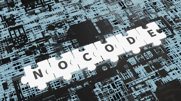 Nocode Coding Concept Rendering — Stockfoto