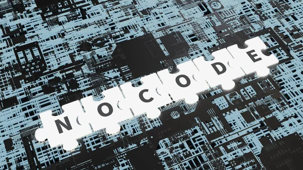 nocode coding concept, 3d rendering