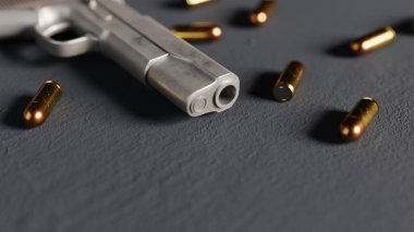 a lot of falling bullets, 3d rendering