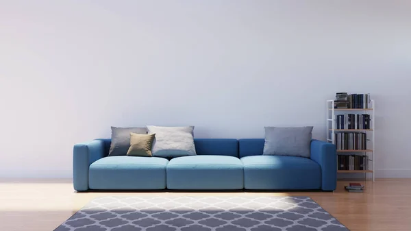 minimal living room interior, 3d rendering