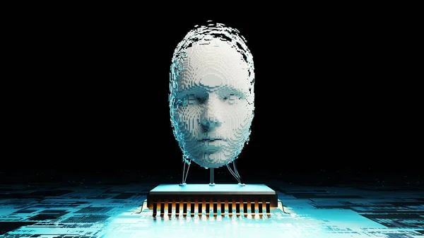 Yapay zeka konsept görüntüsü, 3D görüntüleme