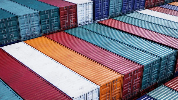 Caixa Contêiner Para Importação Exportação Logística Renderização — Fotografia de Stock