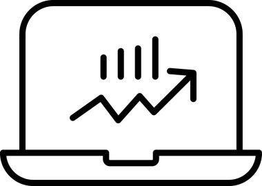 Hisse Senedi Vektör Satırı Simgesi İzleme