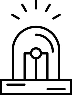 Siren vektör satırı simgesi