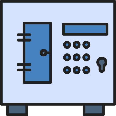 güvenli vektör satırı simgesi