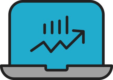 Hisse Senedi Vektör Satırı Simgesi İzleme