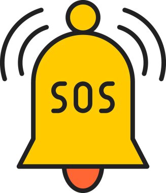 Sos Acil Vektör Satır Simgesi