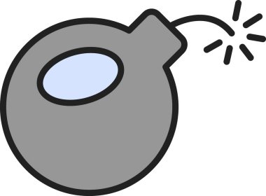 Bomba vektör satırı simgesi