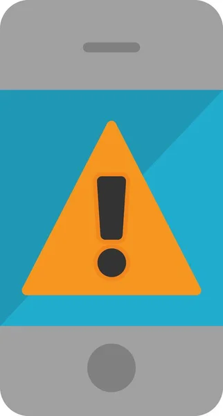 Mobile Alert Vector Line Icon — Stock Vector