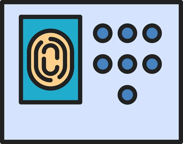 Security System Vector Line Icon — Stock Vector