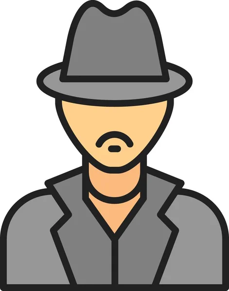 Detective Vector Line Icon — Vector de stock