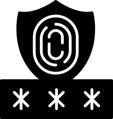 Gizlilik vektör satırı simgesi