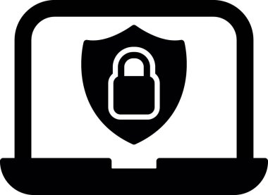 Veri güvenlik vektör satırı simgesi