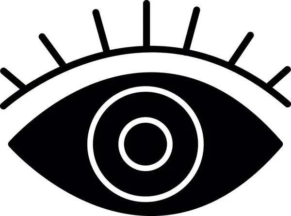 Икона Векторной Линии Глаза — стоковый вектор