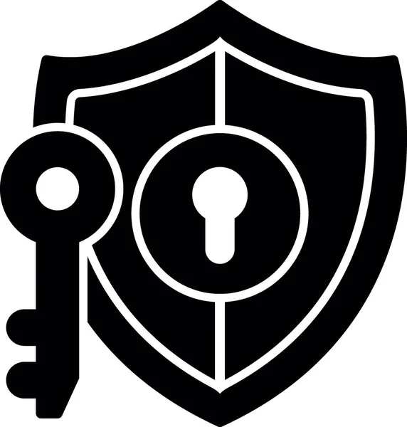 Key Security Vector Line Icon — Stockvektor