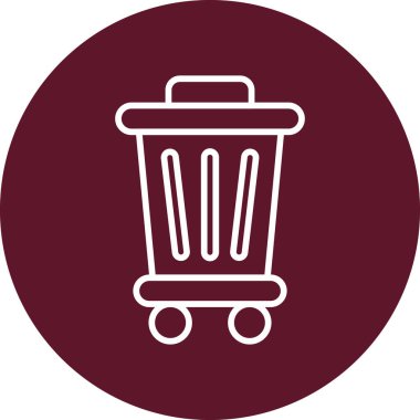 Trash bin icon, vector illustration simple design