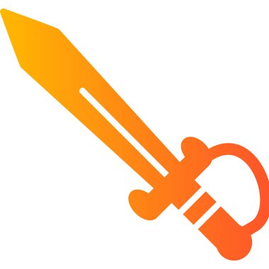 Kılıç. Web simgesi basit illüstrasyon 