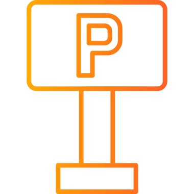 Park tabelası. Web simgesi basit illüstrasyon