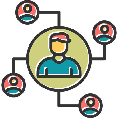 Modern ağ simgesi, vektör illüstrasyonu