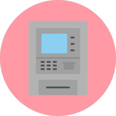 atm vektör simgesi modern basit illüstrasyon
