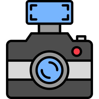 Kamera. Web simgesi basit illüstrasyon