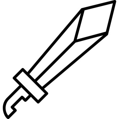 Kılıç. Web simgesi basit illüstrasyon 