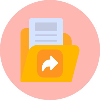 Dosya paylaşım simgesi, vektör illüstrasyonu