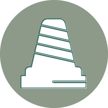 Trafik konisi modern simge, vektör illüstrasyonu