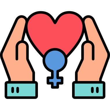 Güvenli Kadın ağ ikonu vektör illüstrasyonu