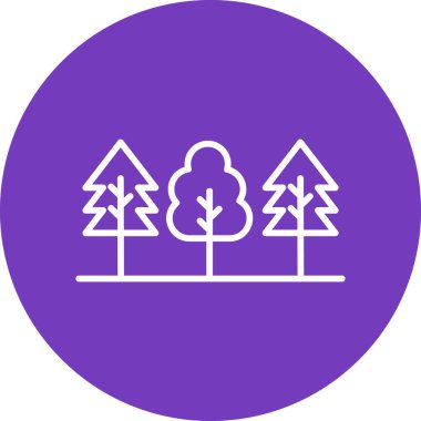 forest icon, web simple illustration