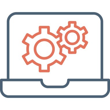 Bilgisayar. Web simgesi basit illüstrasyon