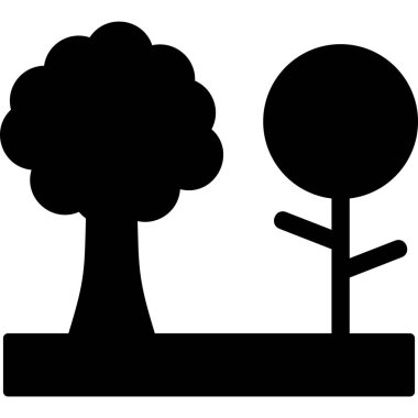 Ağaç modern simgesi, vektör illüstrasyonu