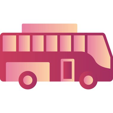 Otobüs. Web simgesi basit illüstrasyon