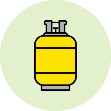 Gaz Silindirinin vektör çizimi