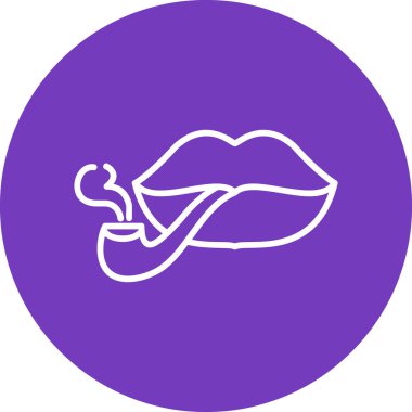 Sigara içiyor. Web simgesi basit tasarım