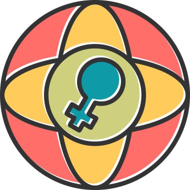 küresel modern simge vektör illüstrasyonu