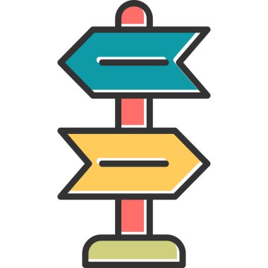 Sign Post  icon vector illustration