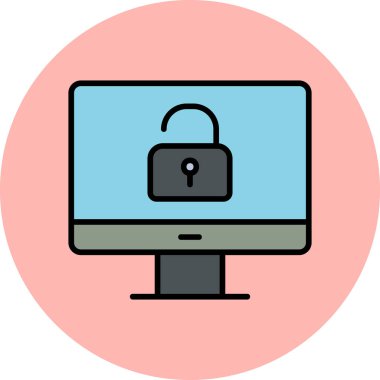 Güvenli olmayan düz vektör simgesi