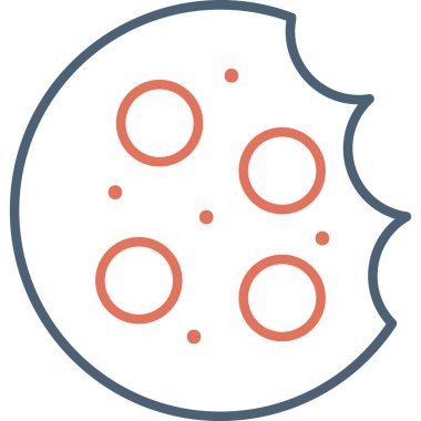 Kurabiye. Web simgesi basit illüstrasyon