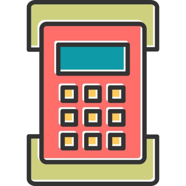 Web hesap makinesi simgesi. vektör illüstrasyonu