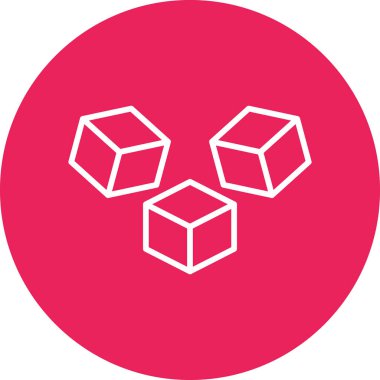 küp web simgesi basit illüstrasyon