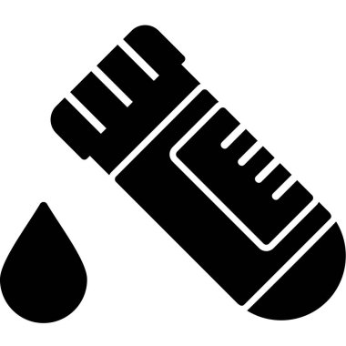 Test tübü simgesinin vektör illüstrasyonu 