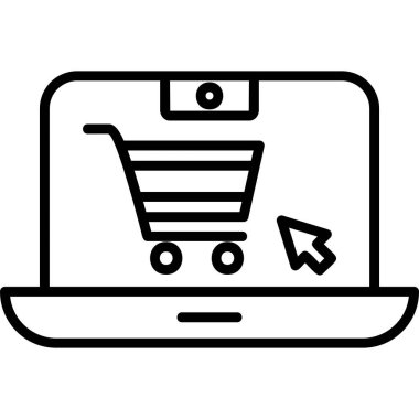 Online Shopping web icon, vector illustration